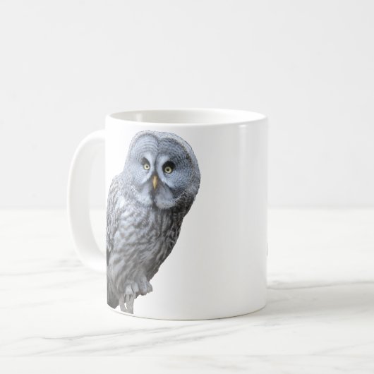 Mug Chouette grise (Devant gauche)