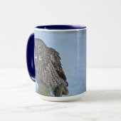 Mug Chouette grise assise et rapace de la faune de la (Devant gauche)