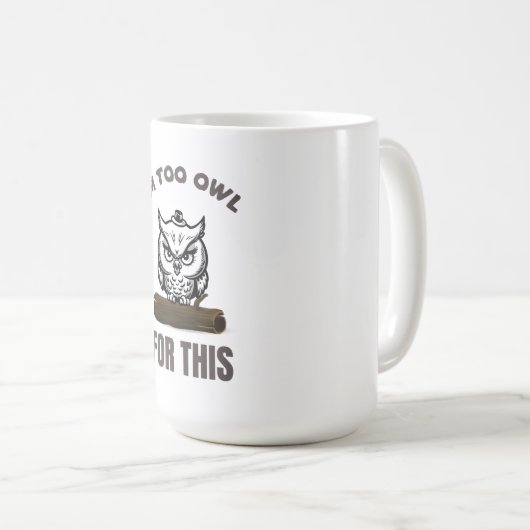 Mug chouette irritable drôle chouette conception intes (Devant droit)