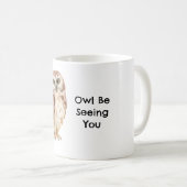 Mug Chouette marron crème vous verra (Devant droit)