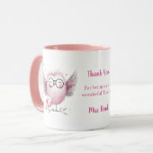Mug Chouette Merci Professeur (Devant gauche)
