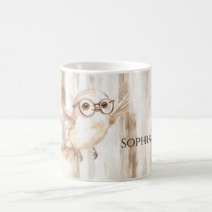 Mug Chouette mignonne avec des lunettes