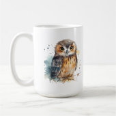 Mug Chouette mignonne en aquarelle (Gauche)