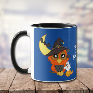 Mug Chouette mignonne et Halloween fantôme