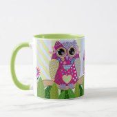 Mug Chouette Motif mignonne et tache (Gauche)
