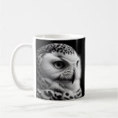 Mug Chouette neige en noir et blanc (Gauche)