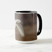 Mug Chouette neige en vol (Devant droit)