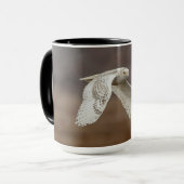 Mug Chouette neige en vol (Devant gauche)