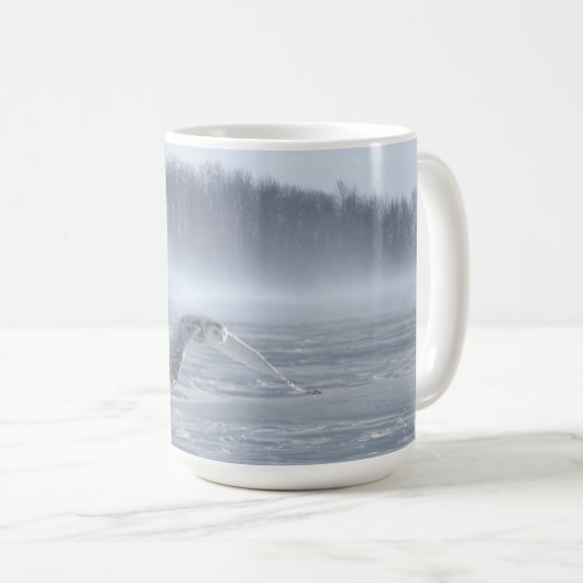 Mug Chouette Neige Volant En Hiver (Devant droit)