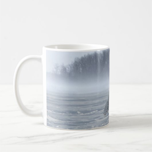 Mug Chouette Neige Volant En Hiver (Gauche)