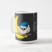 Mug Chouette neigeuse dans une nouvelle nuit d'hiver s (Devant gauche)