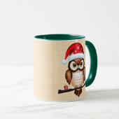 Mug Chouette Noël (Devant droit)