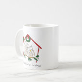 Mug Chouette Noël Mignonne Vacances amusantes (Devant gauche)
