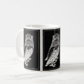 Mug Chouette noire et blanche par Julie De Graag (Devant gauche)