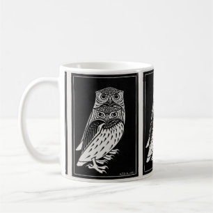 Mug Chouette noire et blanche par Julie De Graag