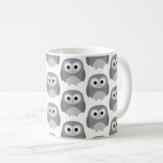 Mug Chouette noire mignonne (Devant droit)