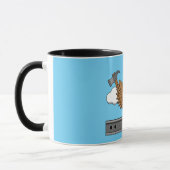 Mug Chouette ouvrière de construction mignonne avec de (Gauche)