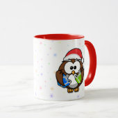 Mug Chouette père Noël (Devant droit)