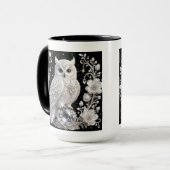 Mug Chouette Perle de Cristal Blanc (Devant gauche)