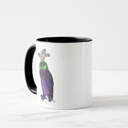 Mug Chouette pourpre (Devant gauche)