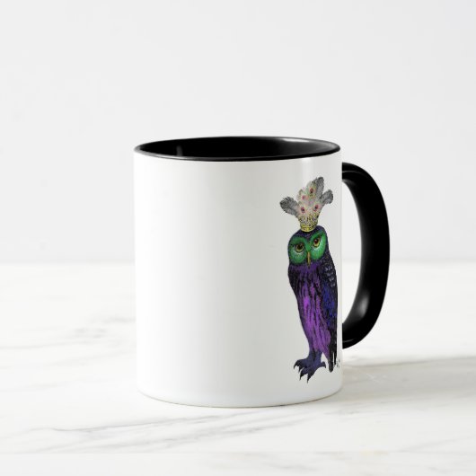 Mug Chouette pourpre (Devant droit)