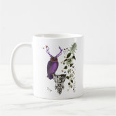 Mug Chouette pourpre avec Antlers 2 (Gauche)
