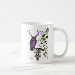 Mug Chouette pourpre avec Antlers 2