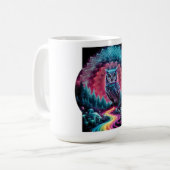 Mug Chouette psychédélique Mandala - Trippy Forest Art (Devant gauche)