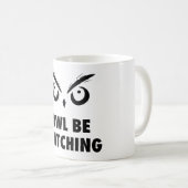 Mug Chouette regarde (Devant droit)