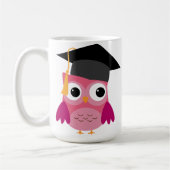 Mug Chouette rose avec bouchon à capuchon (Gauche)