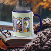 Mug Chouette sorcière Art Nouveau Chat Halloween