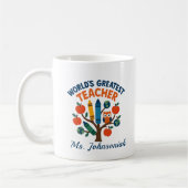 Mug Chouette sur les mondes de l'arbre Plus grand prof (Gauche)