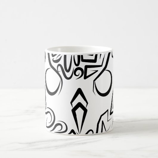Mug Chouette tribale noire et blanche (Centre)