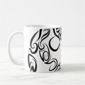 Mug Chouette tribale noire et blanche (Gauche)