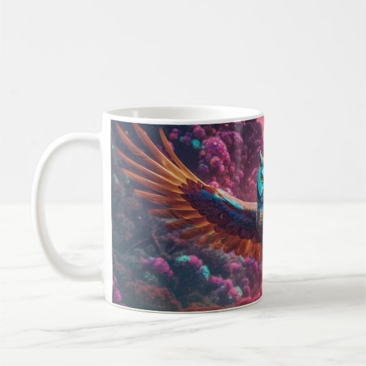 Mug Chouette trippée volant (Gauche)
