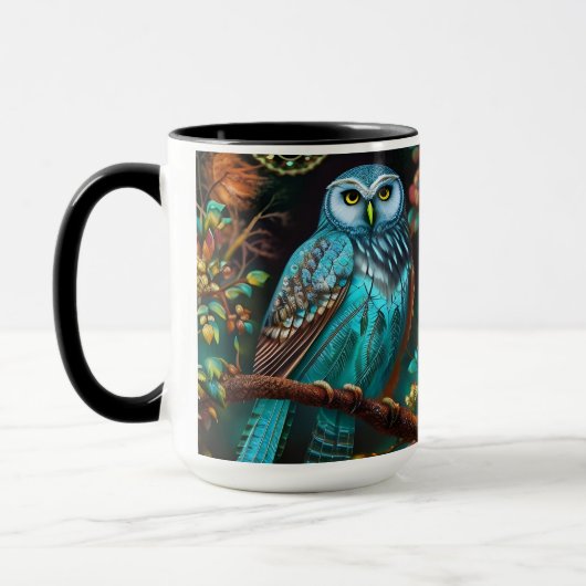 Mug Chouette turquoise (Gauche)