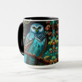 Mug Chouette turquoise (Devant gauche)
