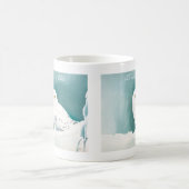 Mug Chouette Turquoise de neige de l'Arctique (Centre)