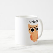 Mug Chouette unibrow UnibrOwl | Chouette à sourcils mi (Devant droit)