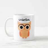 Mug Chouette unibrow UnibrOwl | Chouette à sourcils mi (Gauche)