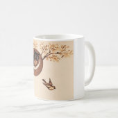 Mug Chouette Vintage dans la lune (Devant droit)
