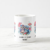 Mug Chouettes amoureuses Assis sur une branche d'arbre (Centre)