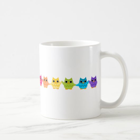 Mug Chouettes arc-en-ciel (Droite)
