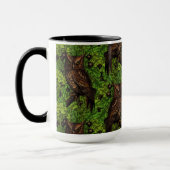 Mug Chouettes dans le chêne, vert et marron (Gauche)