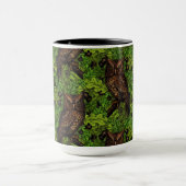 Mug Chouettes dans le chêne, vert et marron (Centre)