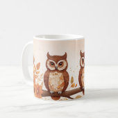Mug Chouettes d'automne et élégance florale (Devant gauche)