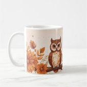Mug Chouettes d'automne et élégance florale (Gauche)