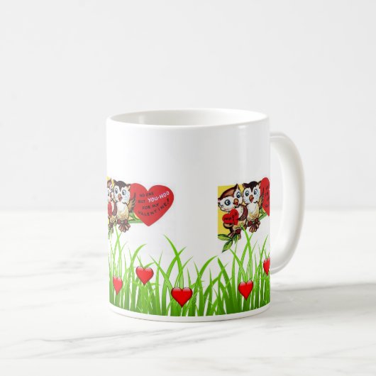 Mug Chouettes de Saint Valentin (Devant droit)