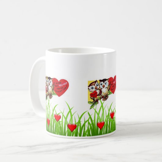 Mug Chouettes de Saint Valentin (Devant gauche)