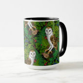 Mug Chouettes, fougères, chênes et baies (Devant droit)